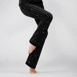 WEISSMAN ELITE Black Rhimestone Pinstripe Pants XS Adult EXCELLENT CONDITION